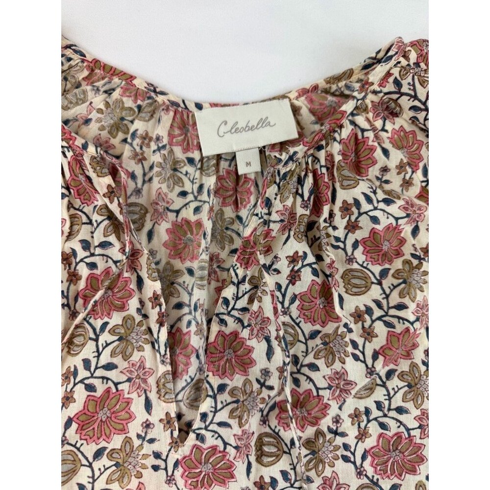 Cleobella Floral Blouse Women’s Size Medium - Picture 3 of 6